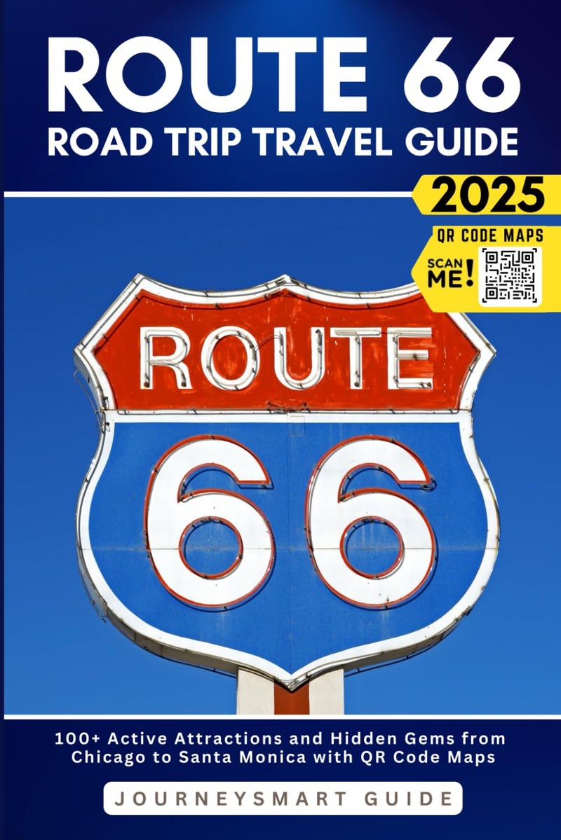 Route 66 Updated Travel Guide: 100+ Active Attractions and Hidden Gems from Chicago to Santa Monica with QR Code Maps (Gray Edition) (Route 66 Travel Book)